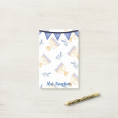 Chanoeka gepersonaliseerde blauwe ster van David Post-it® Notes (Op bureau)