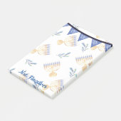 Chanoeka gepersonaliseerde blauwe ster van David Post-it® Notes (Schuin)