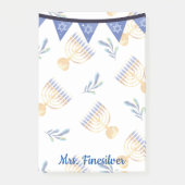 Chanoeka gepersonaliseerde blauwe ster van David Post-it® Notes (Voorkant)