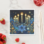Chanoeka Gift Menorah Pastel Tekening Servet (Insitu)