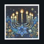 Chanoeka Gift Menorah Pastel Tekening Servet<br><div class="desc">Vakantiegerelateerde items ontworpen door Umua. Gedrukt en verzonden door Zazzle of hun gelieerde ondernemingen.</div>