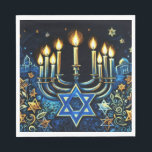 Chanoeka Gift Menorah Pastel Tekening Servet<br><div class="desc">Vakantiegerelateerde items ontworpen door Umua. Gedrukt en verzonden door Zazzle of hun gelieerde ondernemingen.</div>