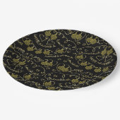 Chanoeka Gold Dreidels Papieren Bordje (Gekanteld)