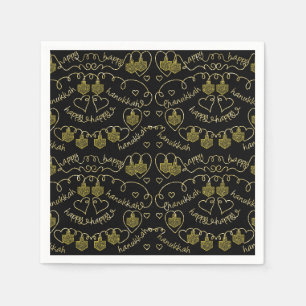 Chanoeka Gold Dreidels Servet