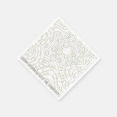 Chanoeka Goud N Zilveren Dreidels Servet (Hoek)