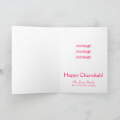 Chanoeka/Groet Hannukah Feestdagen Kaart (Binnen)