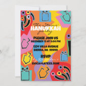 Chanoeka Hanukkah Happy Art Kaart (Voorkant)