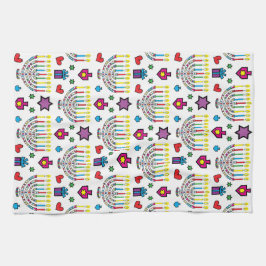 Chanoeka Hanukkiah Licht en helder Theedoek