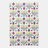 Chanoeka Hanukkiah Licht en helder Theedoek (Verticaal)