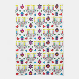 Chanoeka Hanukkiah Licht en helder Theedoek