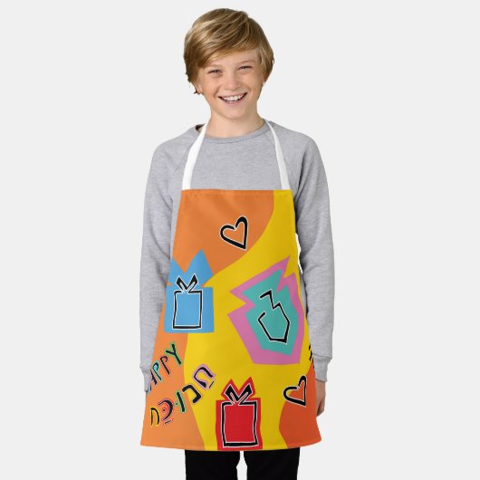 Chanoeka Happy Bright Art Schort (Gedragen)