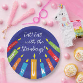 Chanoeka Happy Candles Papieren Bordje (Feest)