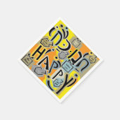 Chanoeka Happy Glitzy Art Servet (Hoek)