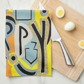 Chanoeka Happy Glitzy Art Theedoek (Quarter Fold)