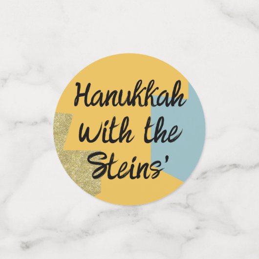 Chanoeka Happy Glitzy Table Confetti (Kleine voorkant)