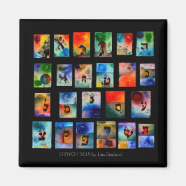 Chanoeka Hebreeuwse Letters Otiyot Gift Magnet