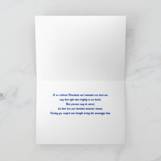 Chanoeka in liefdevolle herdenking winterbomen en kaart (Binnen)