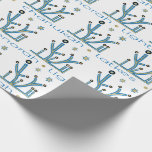 Chanoeka inpakpapier "Blue Bling Menorahs"<br><div class="desc">Chanoeka geschenkverpakking "Blue Bling Menorahs". Geniet van mijn nieuwste wikkelpapierontwerp. De prijs varieert naargelang u kiest tussen 4 papiersoorten en 5 papierformaten. Bedankt voor het stoppen en winkelen door. Uw bedrijf wordt zeer gewaardeerd. Geniet ervan! Chag/Happy Chanoeka/Chanoeka!!!</div>