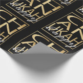 Chanoeka inpakpapier Chanoeka Happy Gold, zwart (Hoek)