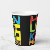 Chanoeka is Funukkah 8 oz. Papieren Bekers (Links)