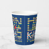 Chanoeka is Funukkah Happy 8 oz. Papieren Bekers (Rechts)