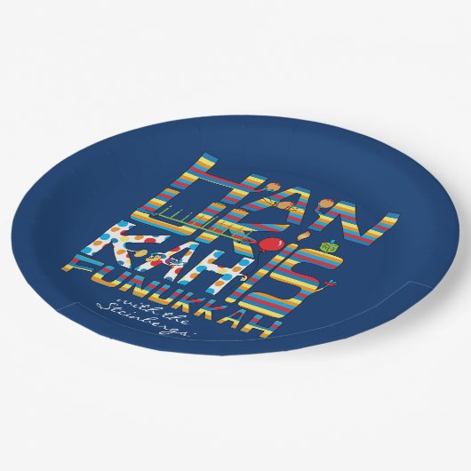 Chanoeka is Funukkah Happy Papieren Bordje (Gekanteld)