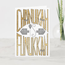 "Chanoeka is Funukkah" Wenskaart