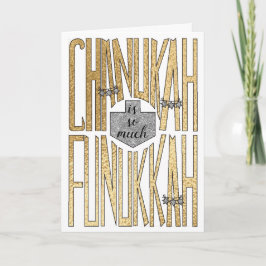 "Chanoeka is zoveel Funukkah" Wenskaart Feestdagen Kaart