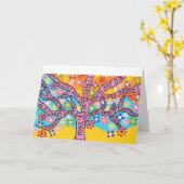 Chanoeka Jiddische Spirituele taal van de vredesbo Kaart (Gele Bloem)