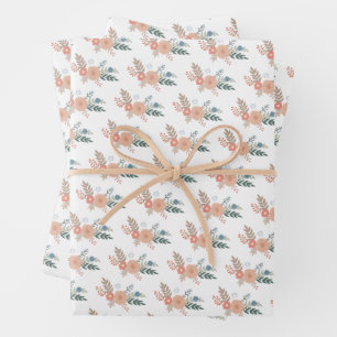 Chanoeka Joodse Bat Mitswa Bloemen Hand-getrokken  Inpakpapier Vel