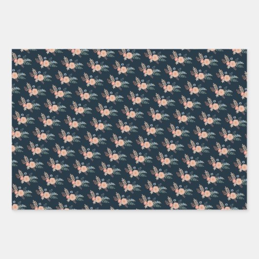 Chanoeka Joodse Bat Mitswa Bloemen Hand-getrokken  Inpakpapier Vel (Voorkant)