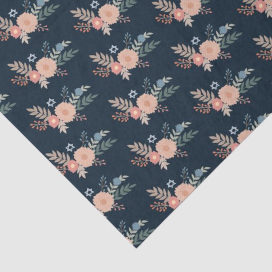 Chanoeka Joodse Bat Mitswa Bloemen Hand-getrokken  Tissuepapier (Detail)