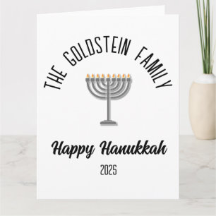 Chanoeka Joodse Chanoeka Gepersonaliseerde familie Kaart