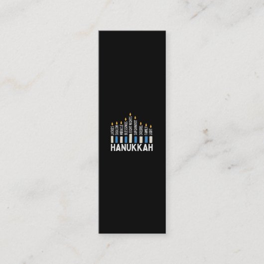 Chanoeka Joodse feestdag Menorah Jood Contactkaartje (Voorkant)
