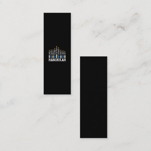 Chanoeka Joodse feestdag Menorah Jood Contactkaartje (Voorkant / Achterkant)