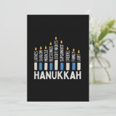 Chanoeka Joodse feestdag Menorah Jood Kaart (Staand voorkant)