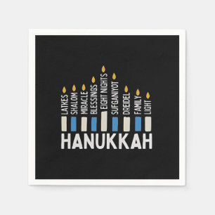 Chanoeka Joodse feestdag Menorah Jood Servet