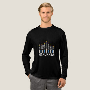 Chanoeka Joodse feestdag Menorah Jood Tri-Blend Shirt