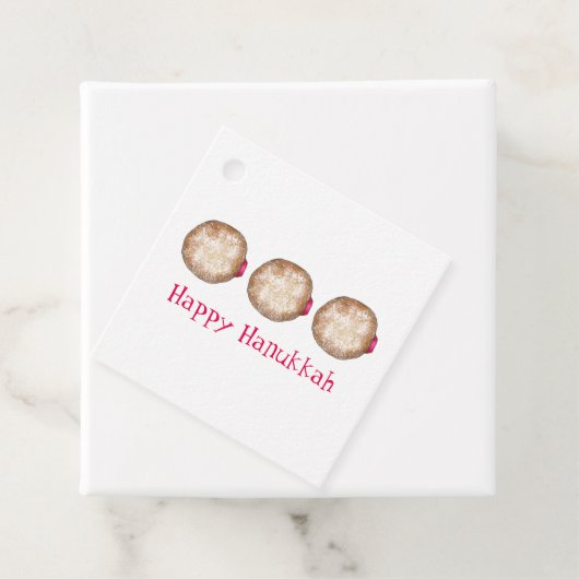Chanoeka joodse Feestdagen Jelly Doughnut Bedankjes Labels (In situ)
