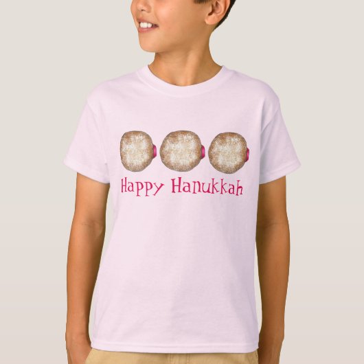 Chanoeka joodse Feestdagen Jelly Doughnut T-shirt (Voorkant)