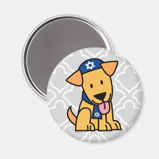 Chanoeka Joodse labrador retriever puppy hond Magneet (Voorkant / Achterkant)