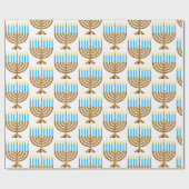 Chanoeka Joodse Menorah Hebreeuwse Gift Cadeaupapier (Vlak)