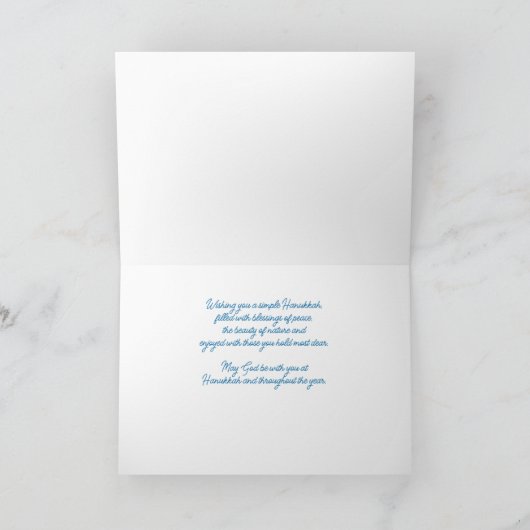 Chanoeka Joodse Zegeningen Bomen en Lone Herten Kaart (Binnen)