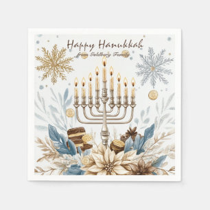 🕎 Chanoeka Joy, waterverf lichtfeest Servet
