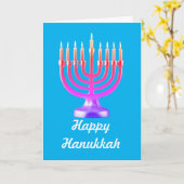 Chanoeka Kaart, 5 "x 7" Gevouwen Chanoeka Kaart (Gele Bloem)