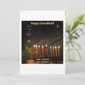 Chanoeka Kaart Menorah (Staand voorkant)
