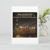 Chanoeka Kaart Menorah (Staand voorkant)