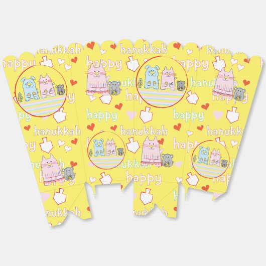 Chanoeka Kat Hond Muis Vogel Favor Dozen Bedankdoosjes (Ongevouwen)