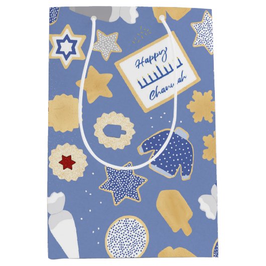 Chanoeka-koekjesfeest Medium Cadeauzakje (Voorkant)