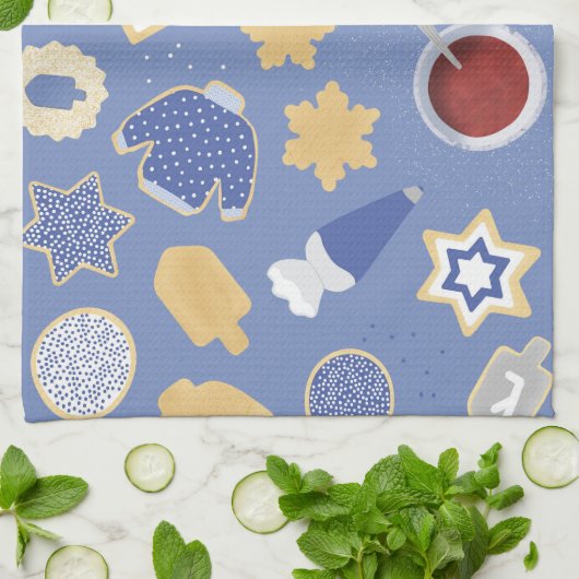 Chanoeka-koekjesfeest Theedoek (Gevouwen)